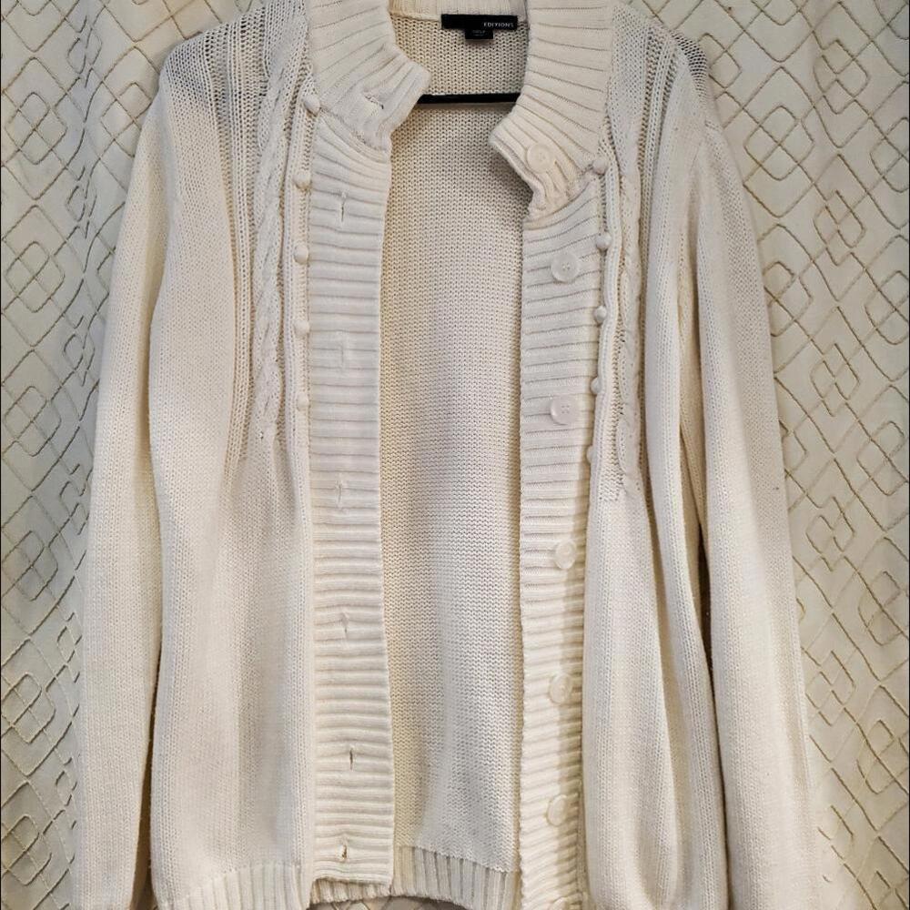 Cable Knit Button Down Sweater